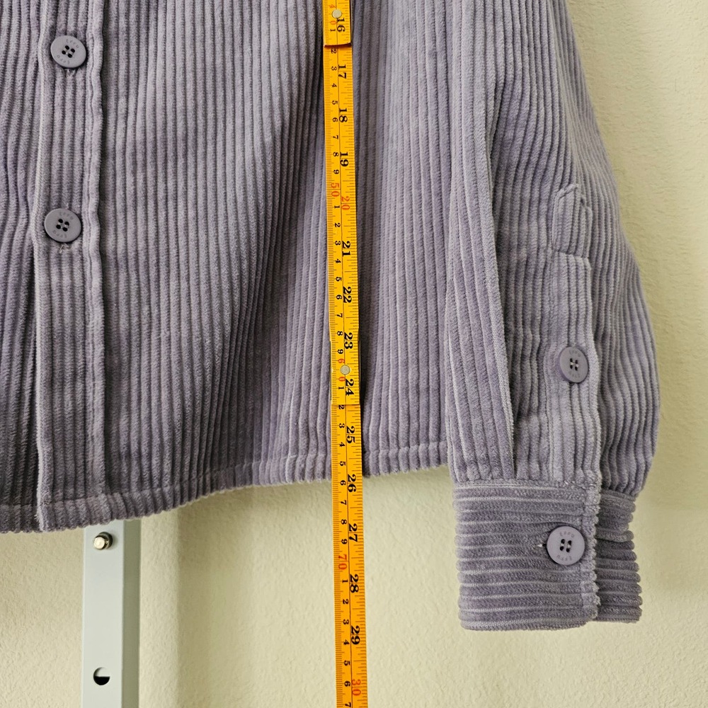 EFFULGENCE Men's Long Sleeve Lavender Corduroy Button Overshirt Jacket Sz M - Picture 16 of 16